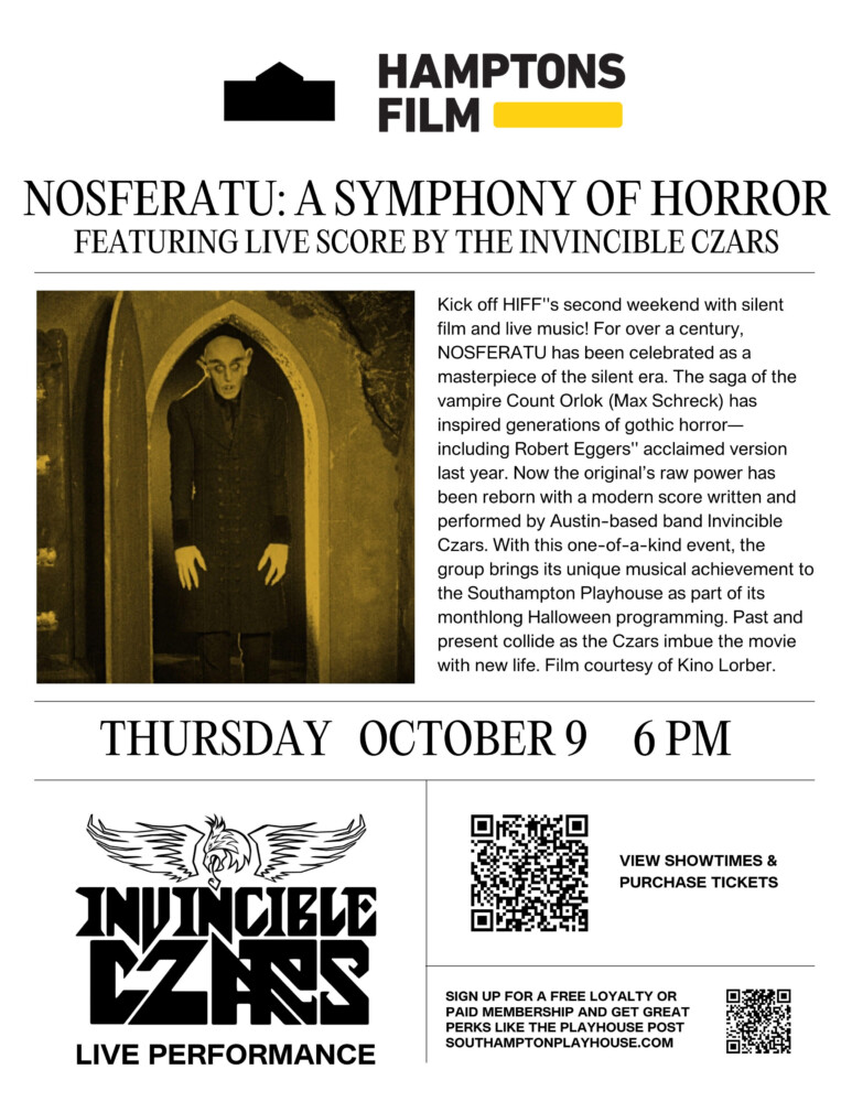 Hamptons Film Presentation of Nosferatu: A Symphony of Horror featuring Live Music